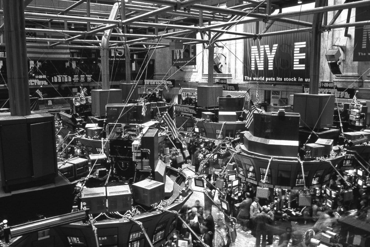 El parqué de la Bolsa de Nueva York visto desde arriba