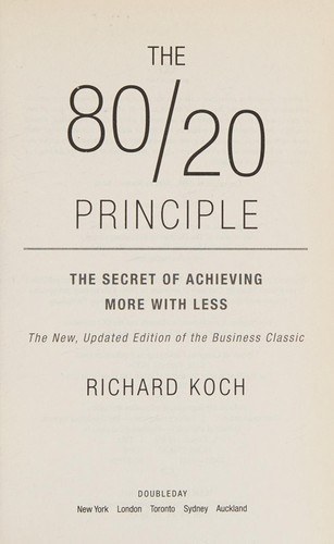 Portada de The 80/20 Principle